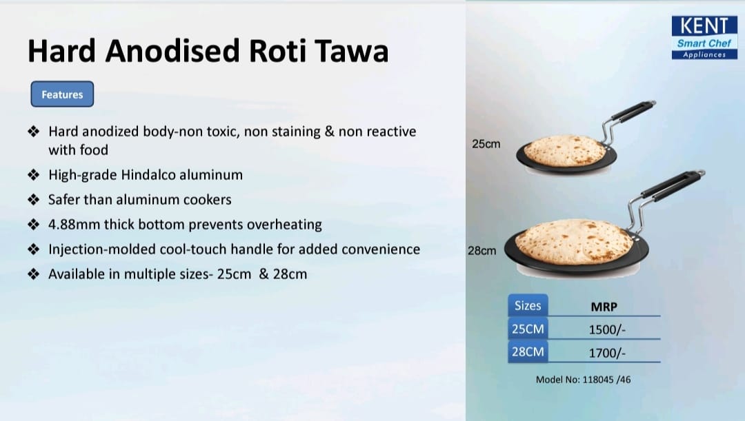 kent hard anodised roti tawa